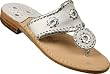 Jack Rogers Navajo Sandal White/Silver Trim (19-645)