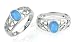 Oval Turquoise Bead Filigree Ring Sterling Silver