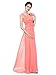Ouman Sweetheart Bridesmaid Chiffon Prom Dress Long Evening Gown Blush S