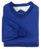 Personalized custom embroidered golf crest design on nylon windshirt, youth medium 10-12, royal blue