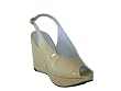 ROBERT CLERGERIE Nocia Patent Wedge Shoes in Sable