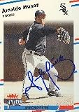 Arnaldo Munoz, Birmingham Barons - White Sox Affiliate, 2003 Fleer Platinum Prospects Autographed Card