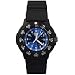 Dive Watch, Resin Case/Bezel, PU Band, Blue Face