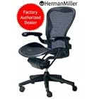 Herman Miller Aeron Desk Chair Basic Ergonomic Task Chair - Size B Graphite Frame, Classic... by Herman Miller Aeron Desk Chair Basic Ergonomic Task Chair - Size B Graphite Frame, Classic Carbon