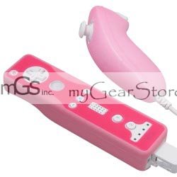 Pink Silicone / Silicon Skin Cover Case (Glove) for Nintendo Wii Remote and Nunchuck Controller By Nintendozoo