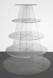 *FREE DELIVERY* 5 Tier Round Clear Acrylic Stencil Party Cupcake Stand from Wedding Acrylics