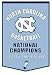 North Carolina Tar Heels 24 x 36 NCAA Football Dynasty Banner from Winning Streak Sports
