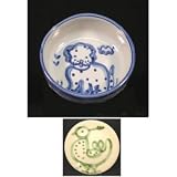Bowl 4 inches, Gourmet Green Fowl Pattern
