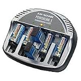Ansmann 5707073 Powerline 5 mobil Tisch Ladegerät für Micro AAA, Mignon AA, Mono D, Baby C und 9V Block Akkus