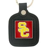 USC Trojans Leather Key Ring - Square (Set of 2)