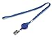 Flat Neck Cord Reel w Clip,Blue