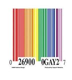Gay Pride Rainbow Barcode - Sticker / Decal
