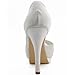 Elegantpark EP11064-IPF Women Peep Toe Platform High Heel D'orsay Pleated Satin Wedding Party Pumps Shoes