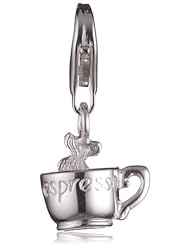 VINANI brand Germany 925 Sterling Silver Charm Pendant Espresso Cup shiny Coffee HTE