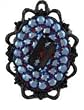Gasoline Glamour Garnet Black Razor Rhinestone Charm Necklace