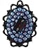 Gasoline Glamour Garnet Black Razor Rhinestone Charm Necklace