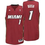Chris Bosh Miami Heat Adidas Red Swingman Jersey - L