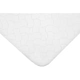 American Baby Company Waterproof Embossed Quilt-Like Flat Crib Protective Pad Cover, White