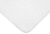 American Baby Company Waterproof Embossed Quilt-Like Flat Crib Protective Mattress Pad Cover, White