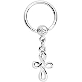 Celtic Cross Dangle Captive Ring