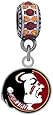 Florida State University Charm Charm Fits Most Bracelet Lines Including Pandora, Chamilia, Troll, Biagi, Zable, Kera, Personality, Reflections, Silverado and More ...
