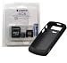 Combo of Black Silicone Skin Cover Case and Kingston 4GB microSDHC Class 4 Memory Card with miniSD, SD Adapter for Blackberry Pearl 8110 8120 8130