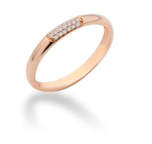 Miore Damen-Ring Memoire 9 Karat (375) Rotgold mit Brillanten 0.06ct Gr. 52 MF9008RRM Preisvergleich