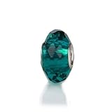 Bling Jewelry Teal Green 925 Sterling Silver Faceted Crystal Bead Chamilia Pandora Charm Compatible