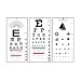 Grafco Snellen Type Plastic Eye Chart, Non-Reflective Matte Finish With Green and Red Color Bar