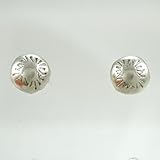 Small Stamped Sterling Silver Stud Earrings, #9084