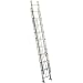Werner 20-Foot 225-Pound Duty Rating Aluminum Flat D-Rung Extension Ladder #D1220-2