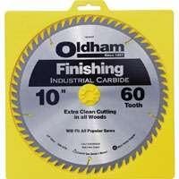 Oldham Circular Saw Blade 10 " Dia 60 Teeth 13/16 ", 5/8 " Diamd, Round Steel Carded