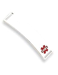 14k Gold White Gold Medical Jewelry ID Plate