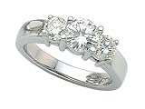 1.40 cts Round Diamonds Engagement Ring - Platinum, 14kt White or Yellow Gold