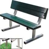 4ft Powder Coated Players Bench w/Back (EA)