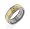 Womens and Mens 7mm Wide Gold Tone Striped Center Titanium Wedding Band Ring Size 7(Size 7,8,9,13)