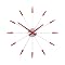 Sleek Rays Wall Clock- Red