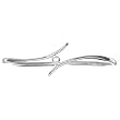 Sterling Silver White CZ Bypass Bangle Bracelet