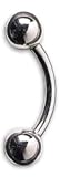 16ga. 3/8 Curved Barbell