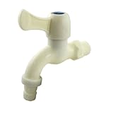 uxcell 蛇口　水栓　ホーム用　ネジ直径2.0cm　プラスチック製　クォーターターン　ホワイト