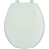 Bemis 3L2050T 000 Medic-Aid Plastic Raised Open Front Toilet Seat with Cover and  3-Inch Lift, Round, White