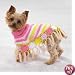 Casual Canine Pink & Yellow Crocheted Ponchos - Small