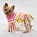 Casual Canine Pink  Yellow Crocheted Ponchos - Small