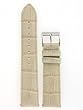 Ladies Watch Band Crocodile Grain Cream Glossy Built-In Spring Bars Ladies Watch Band Crocodile Grain Cream Glossy Built-In Spring Bars
