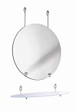 :USE Ollipsis Round Mirror with Free Console, Satin Nickel