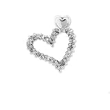 10K Diamond Open Heart Pendant