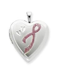 Sterling Silver 20mm Awarness Heart Locket