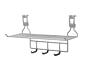 Rubbermaid 5E15 FastTrack 19-1/4-by-11-1/4-by-7-Inch Shelf with Three Hooks, Satin Nickel