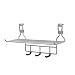 Rubbermaid 5E15 FastTrack 19-1/4-by-11-1/4-by-7-Inch Shelf with Three Hooks, Satin Nickel
