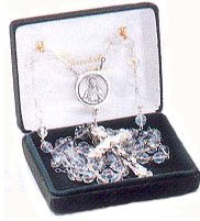 Crystal Bead Rosary St. Anthony